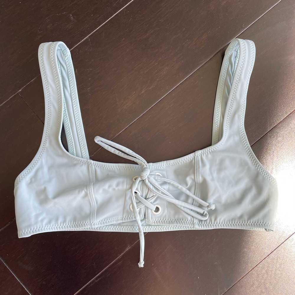 Solid & Striped Light Blue Bikini top